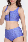Zelocity Padded Tankini Set With Zipper - Amparo Blue — thumbnail 5